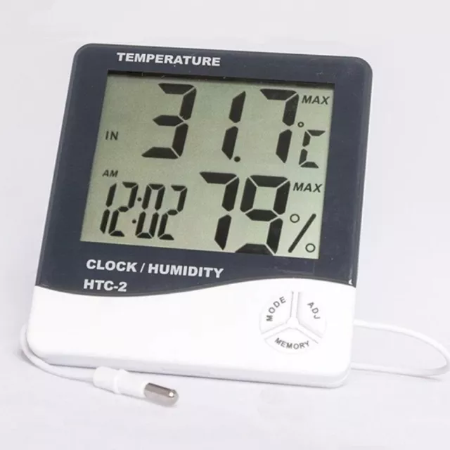 HTC 2 LCD Indoor/Outdoor Thermometer Hygrometer Temperature Humidity UK SELLER