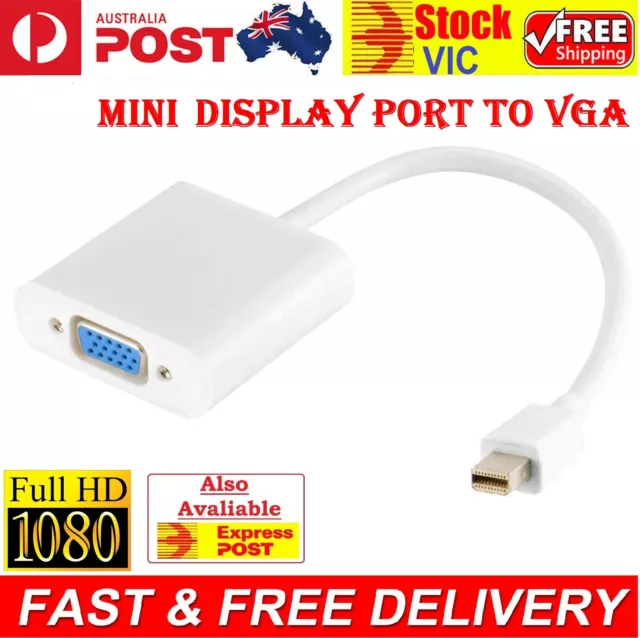 Mini DisplayPort to VGA Adapter Cable Cord Display Port DP For LCD PC TV Laptop