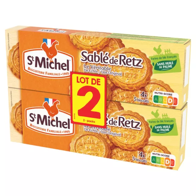 St Michel Biscuits Sablé de Retz Le Véritable Kokoskekse 2 x 120 g