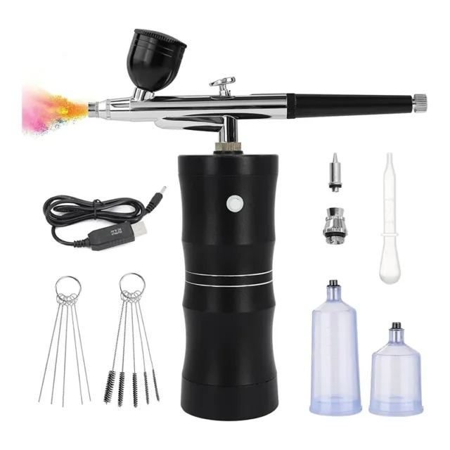  Evargc Airbrush Kit, Rechargeable Cordless Airbrush  w/Compressor Auto Start/Stop Airbrush Gun 0.3mm Nozzle 30PSI Dual Action  Air Brush for Barber, Nail Art, Cake Decor, Makeup, Model Painting (red) :  Arts, Crafts