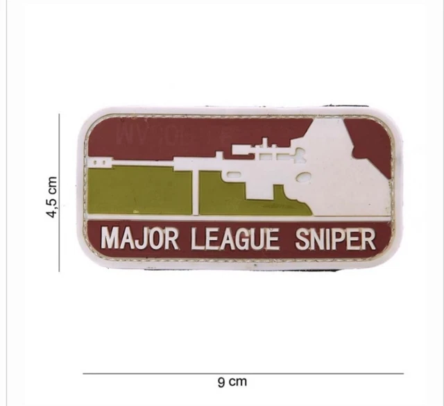 US ARMY AUFNÄHER Tactical Morale Patch Major League Sniper mit Klett