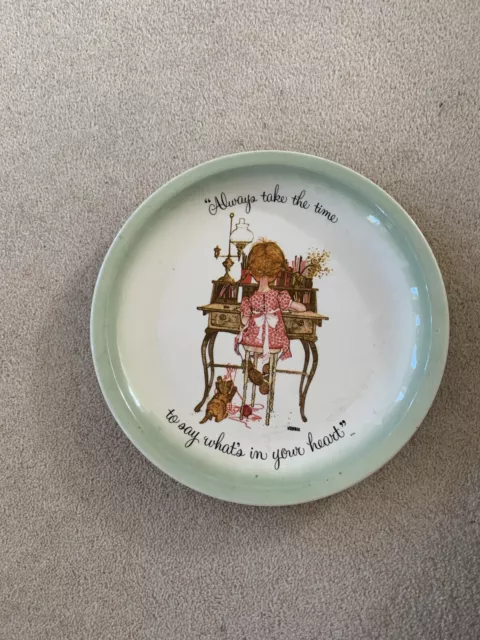 HOLLY HOBBIE PLATE “Always Take The Time To Say What’s In Your Heart”