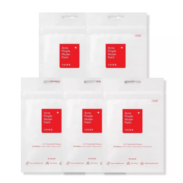 5er-Pack COSRX Acne Pimple Master Patch 24 Pflaster gegen Pickel Korea Kosmetik