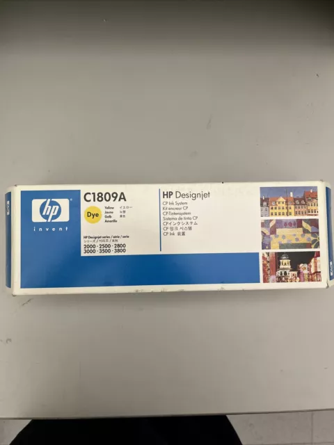 Ink Cartridge HP DesignJet Printer 2000CP 2500CP 3000CP Yellow C1809A Brand New