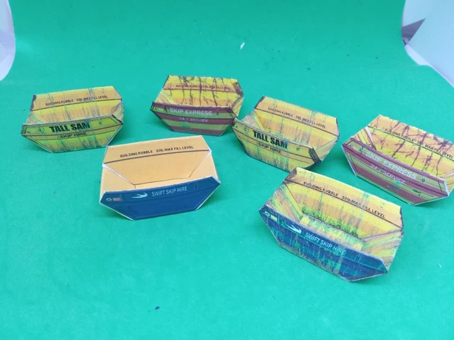 Lot De 5 Mini Poubelles Échelle O Pour Maquette Ferroviaire - Accessoires Paysage Réaliste