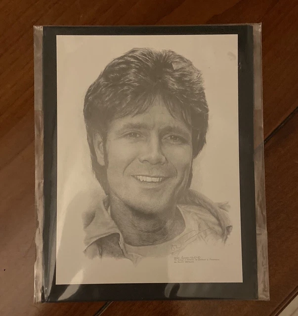 CLIFF RICHARD PENCIL Drawing Print Jonathan Wood Collection A6 130 x