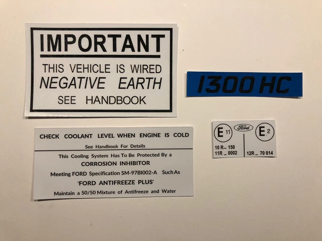 Land Rover Classic Engine Bay Bonnet Decal Sticker Set – Early V8, Reproduction