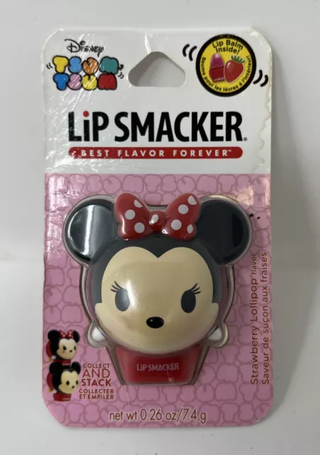 [LIP SMACKER] DISNEY Tsum Tsum Lip Balm Stackable MINNIE Strawberry Lollipop