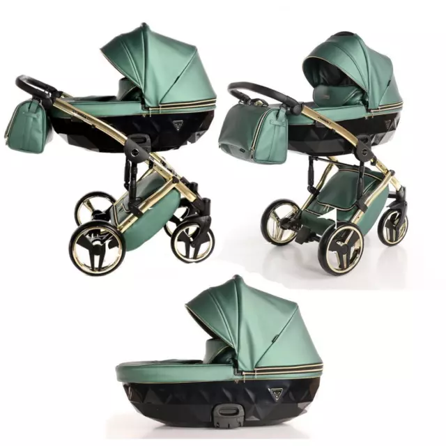 cochecito Carrito de bebé silla de paseo Junama + Isofix Fluo Line by Lux4Kids 2