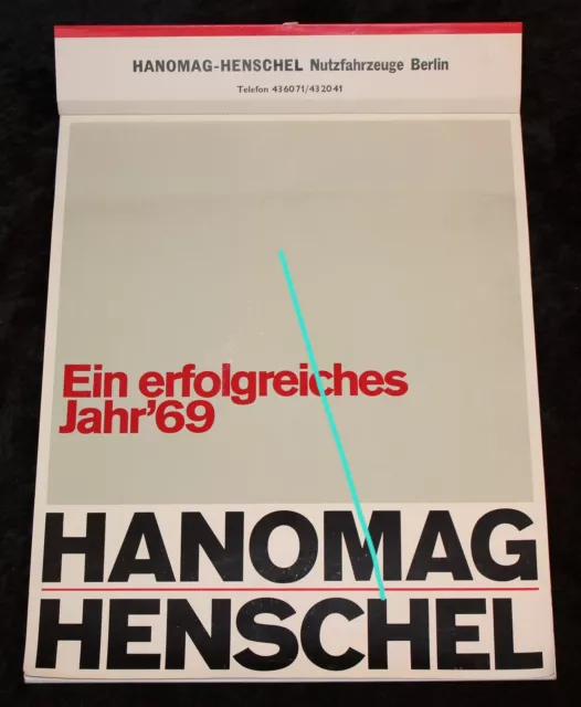 Hanomag - Henschel ,großer Wand Kalender 1969 ,Landschaft Motive