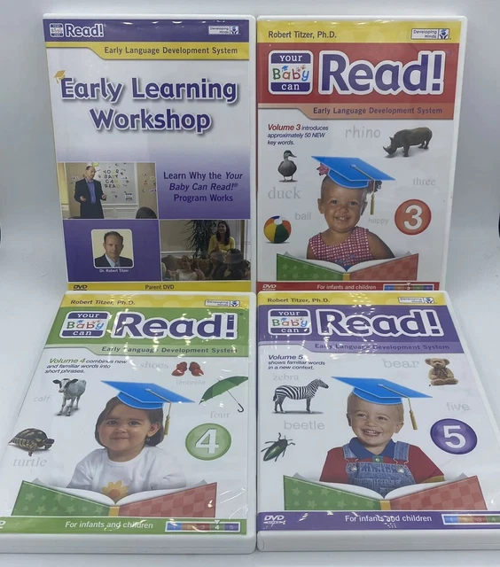 Your Baby Can Read - Volume 3,4 and 5 Bundle of 4 DVDs Language Development