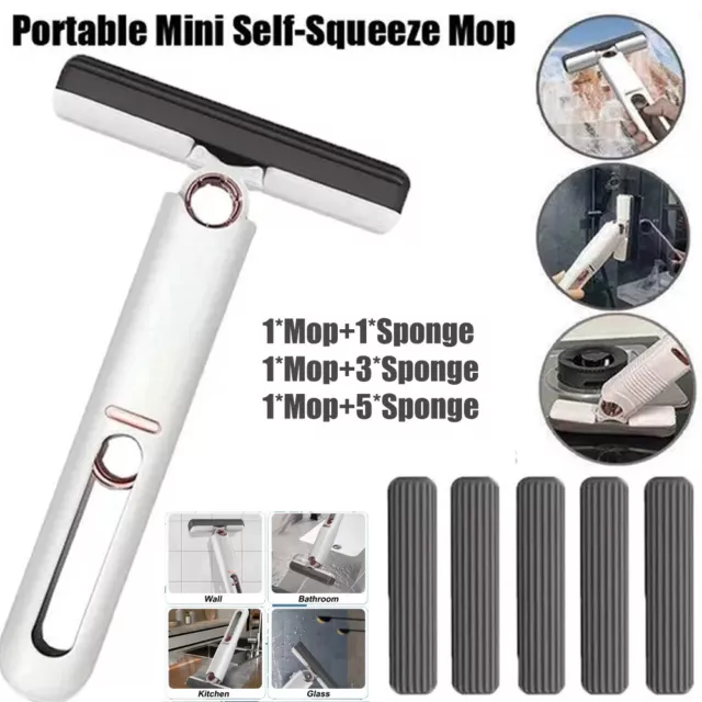 Mini Mop Self-Squeeze Wet Hand Free Portable Home Window Cleaner Tools Shirln AU