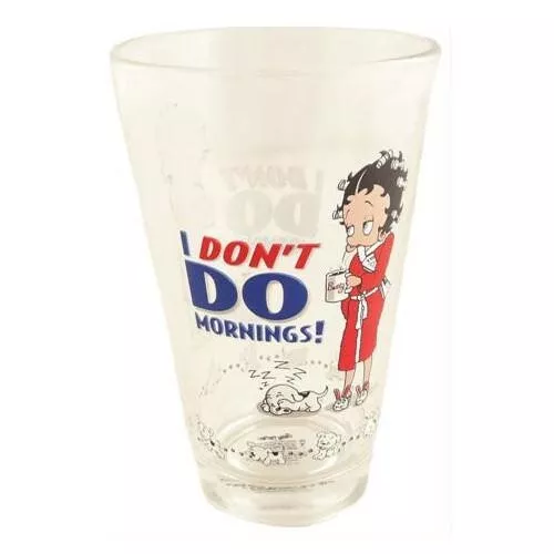 Betty Boop 'I Don't Do Mornings' Half Pint Glass