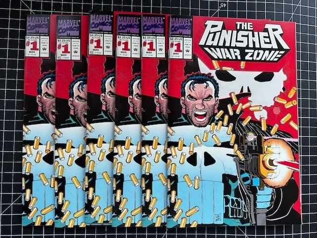 Lot Of 6 Marvel Punisher War Zone #1 All NM