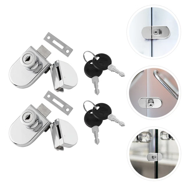2 set pratici display professionali showcase locks for glass doors door Gl