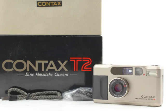 [MINT in Box] Contax T2 Titan Silver Point & Shoot 35mm Film Camera From JAPAN