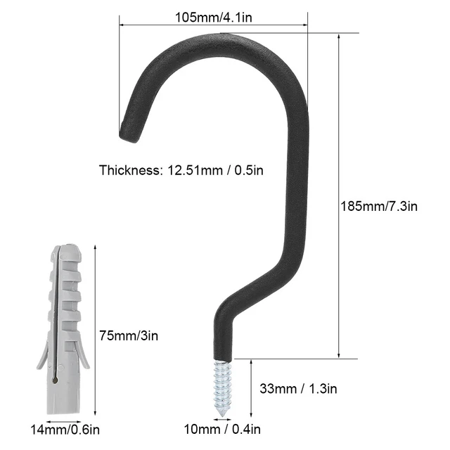 03 Antirouille Bonne Qualité Facile à Installer Crochet De Vélo Crochet De