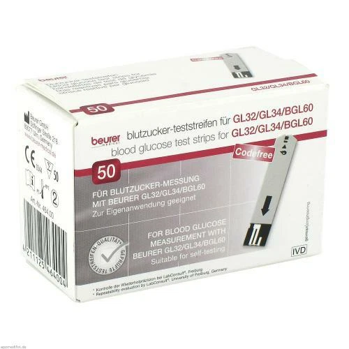 BEURER GL32/GL34/BGL60 Blutzucker-Teststreifen 50 St