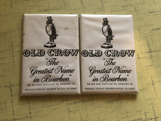 Old Crow Vtg Pocket Mirror 3”x2”