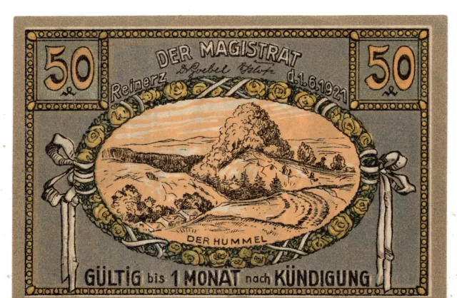 1921 Germany Bad Reinerz Notgeld 50 Pfennig Note (J361)