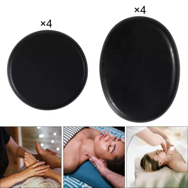 4x Professional Hot Stone Massage Set Basalt Stones Spa Treatment