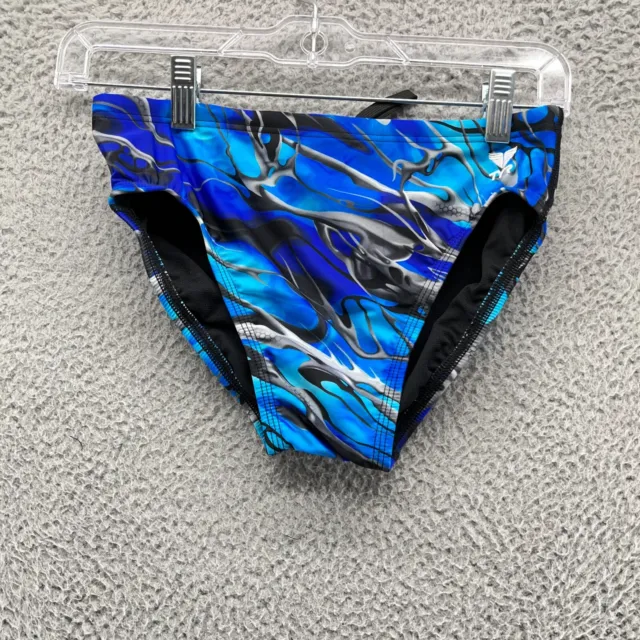 TYR Swimwear Mens 32 Blue Drawstring Racer Brief NWOT Sample