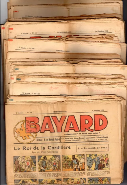 BD Lot 36 revues BAYARD de 1938 (entre n° 105 et n° 156) Editions Bonne Presse