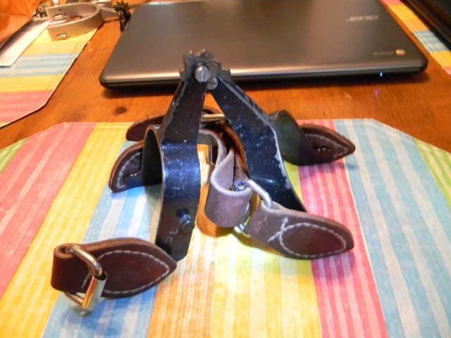 Antique Blackwood cowboy spurs