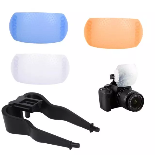 3 Color 3 in 1 Pop-Up Flash Diffuser Cover Kit Softbox for Nikon Pentax