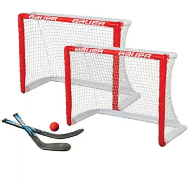 Bauer Knie Hockey Tor 2 x 30.5" inkl. Schläger u. einen Ball