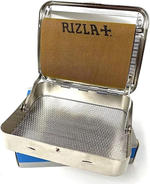 RIZLA METAL AUTOMATIC Rolling Tin, Great for Rolling Rizla Papers £5.55 ...