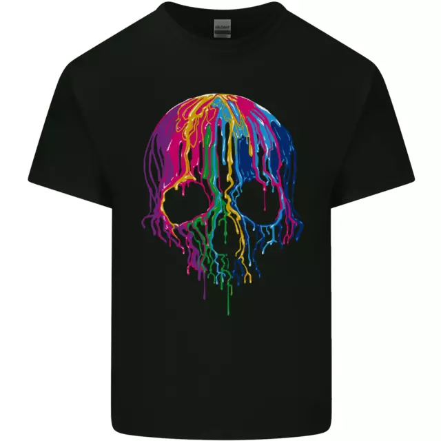 Melting Skull Biker Motorcycle Gothic Mens Cotton T-Shirt Tee Top