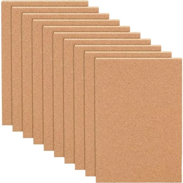 10 Pack Cork Sheets Mat 3mm thick 12x8 Inch for Party Wall Decoration DIY Crafts 2