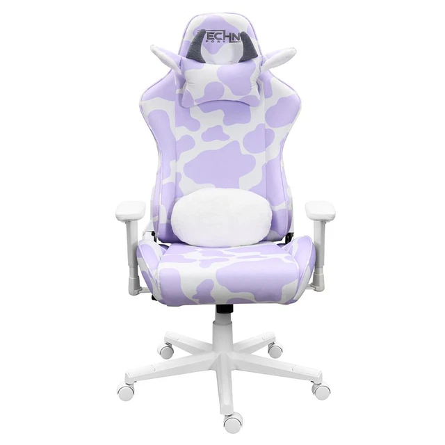 Indoor Furniture Ts85 Lavender Print Cow Series Gaming Chair