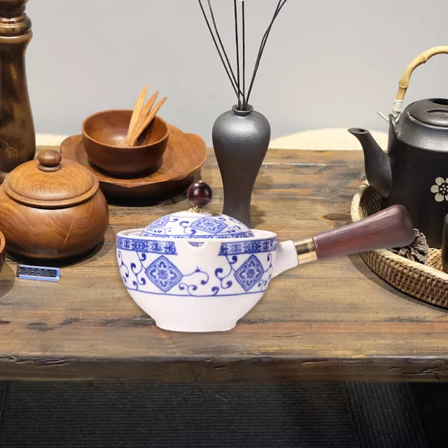 Chinese Ceramic Teapot Tea Dispenser 360 Degree Rotating for Home Office Travel 3