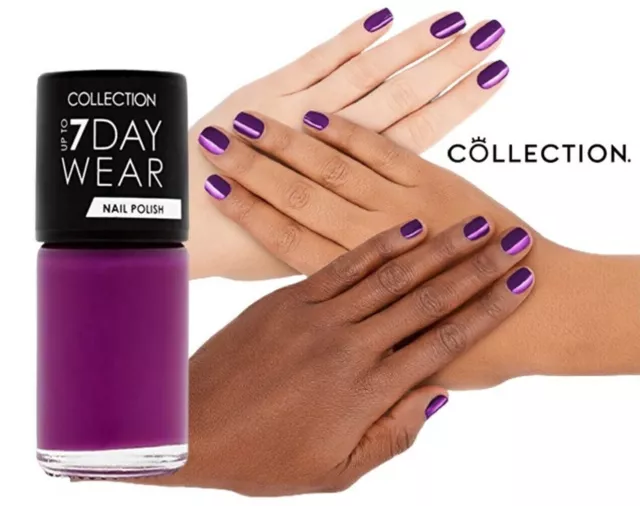 Collection Nail Polish 7 Day Wear 13 Purplicious Purple Women Nail Varnish Set