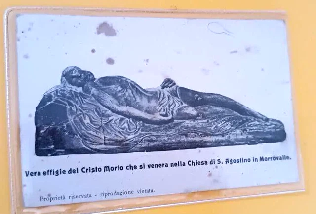Cartolina Antica Morrovalle Effigie Di Cristo Morto Chiesa S. Agostino  No Viagg