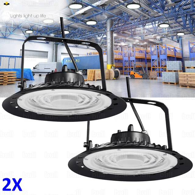 2 x 100 W UFO LED illuminazione sala faretti da soffitto lampada officina lampada industriale