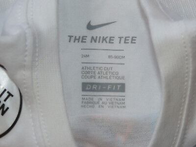 Nike Active Il Tee T Shirt Dri Fit Ragazze 24M Bambino 66C199 001 Bianco Nwt ^^ 3