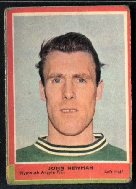 A&BC Gum,FOOTBALLERS,Football Quiz,1964, John Newman, Plymouth Argyle, #16