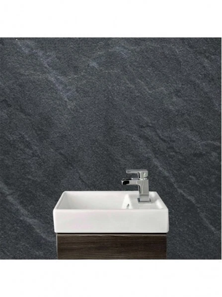 Revestimiento de pared gris pizarra 250 mm X 2700x 8 mm x grueso | PANELES DE DUCHA