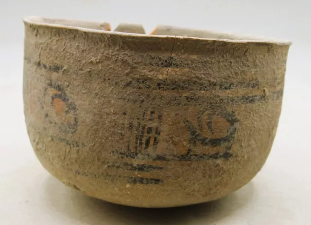A153 Ancient Indus Valley Harappan Terracotta Vessel With Animal Motifs 2000 Bc