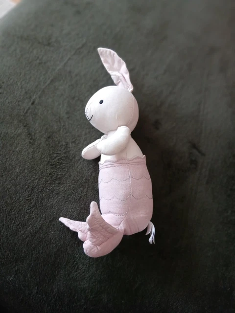 Transparent Pink Rabbit JELLYCAT MERBUNNY SOFT Toy Rabbit Mermaid Teddy Pink White Retired RARE ...