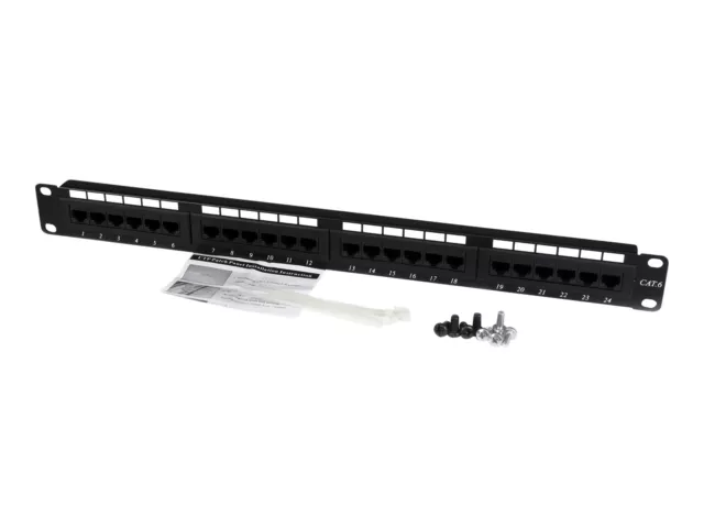 StarTech.com Patch Panel Cat 6 a 24 porte 1U Pannello di cablaggio per C6PANEL24