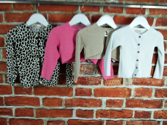 Girls Bundle 2-3 Years Next H&M Monsoon Cardigan Shrug Crop Short Ribbed 98Cm