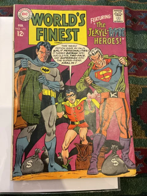 World's Finest Comics #173  VG 1968 1st. App. of Two-Face in Silver Age🔥🔑!!!