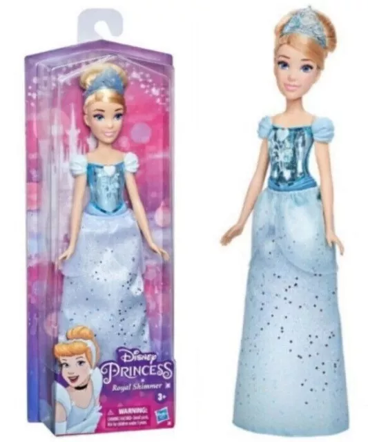 Disney Princess CINDERELLA Royal Shimmer Fashion Travel Doll 30cm- Brand New