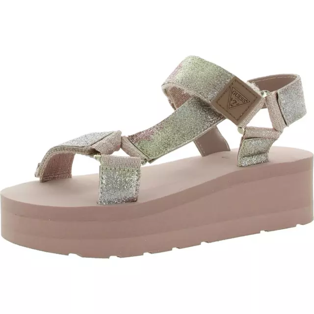 Guess Womens Avin 5 Pink Wedge Platform Sandals Shoes 8.5 Medium (B,M) BHFO 7955