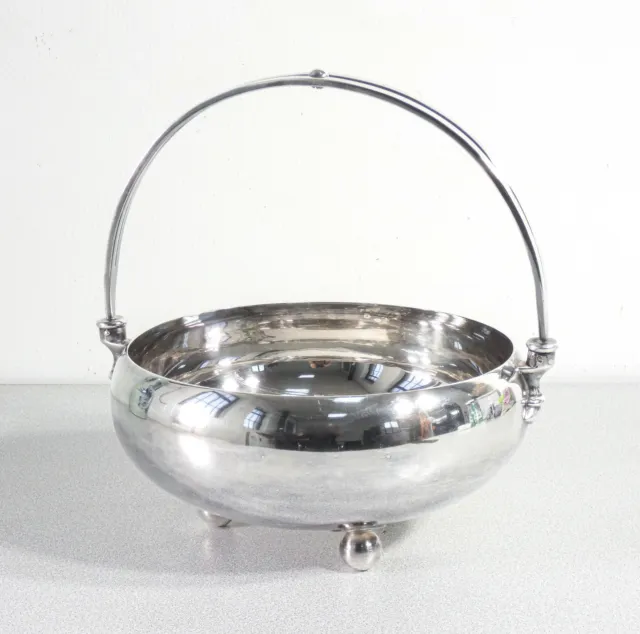 ⚜️ Jar Centerpieces F.Lli Calderoni Design 1950S Nickel Silver Fruit Bowl