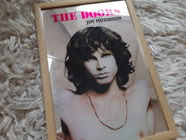 Specchio quadro con cornice Jim Morrison The Doors Rockband anni 60 VINTAGE 